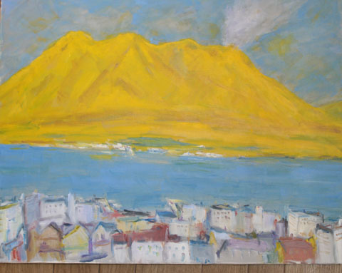 【真作】絵画　杉山誠治　油彩6号　マーガレット　華やかな花束　自然の美　V33 真作】絵画 杉山誠治 油彩6号 マーガレット 華やかな花束 自然の